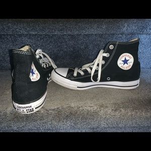 Size 8 Black High Top Converse